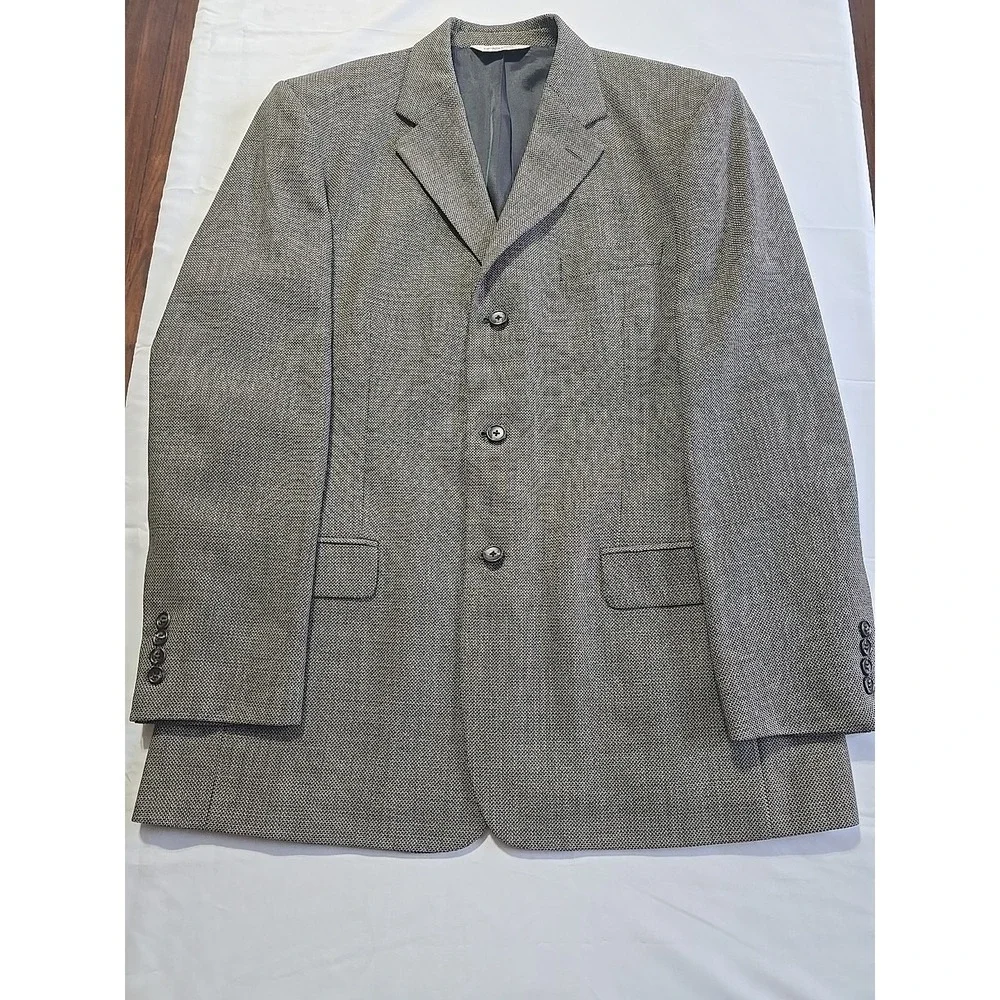 PRONTO UOMO Beige Jacquard WOOL SPORT COAT‎ 42R blazer suit jacket ITALY
